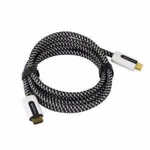 Norstone Jura HDMI – премиум HDMI кабел с 24K позлатени конектори, OFC+сребро проводници и текстилна оплетка за 4K HDR системи