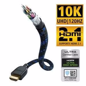 Inakustik Premium Ultra High Speed HDMI 2.1 CableInakustik Premium Ultra High Speed,HDMI 2.1,HDR10+, Dolby Vision,DTS Master, DTS:X, Dolby True HD,Dolby Atmos,10K,8K,4K