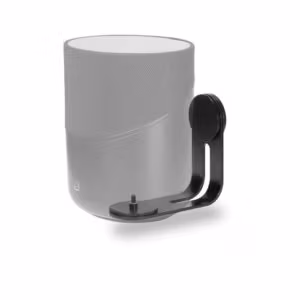 Bluesound WM230 – Стенна стойка за PULSE M с 180° завъртане, keyhole монтаж, вграден кабелен канал и стоманена конструкция в черно/бяло