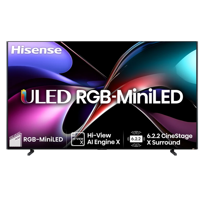 Телевизор Hisense 116UXQ Hisense 116UXQ огромен 116-инчов телевизор с RGB Mini-LED технология